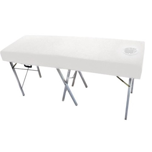 Couch / Bed Cover With Face Hole - White